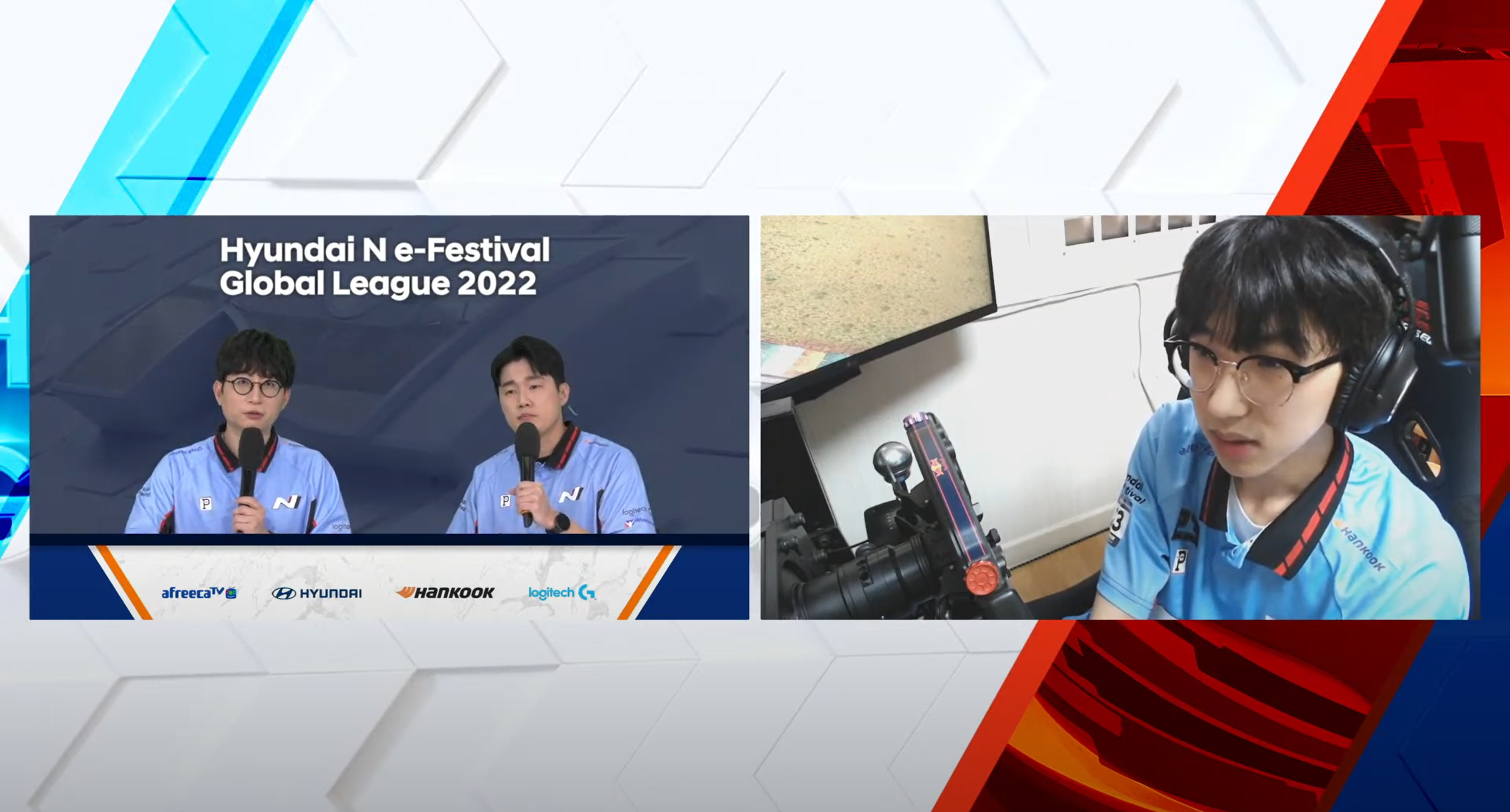 2022 Hyundai N e-Festival Global League 중계 화면
